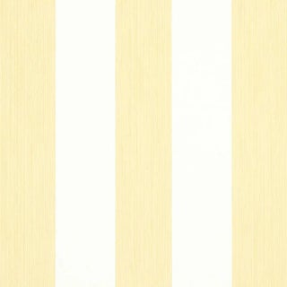 Schumacher Edwin Stripe Wide Wallpaper in Buttercup For Sale