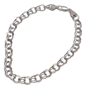 14 Karat White Gold Link Bracelet