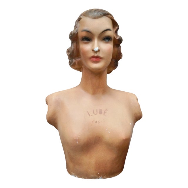 Vintage Mannequin Lubé Paris Bust, 1930 For Sale
