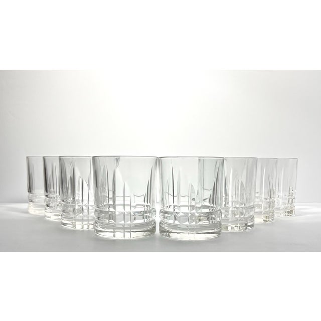 Cristal d’Arques “Arizona Parallels” 8 Old Fashioned Tumbler Glasses 4” 14oz Good condition. No chips, cracks, or...