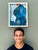 Abstract Blue Figurative Painting on Canvas For Sale - Image 14 of 15