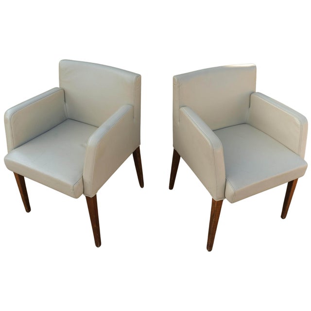 Set of D20 Armchairs in Cream Leather and Beech from Hülsta, Stadtlohn, Germany, 1990s For Sale - Image 4 of 11