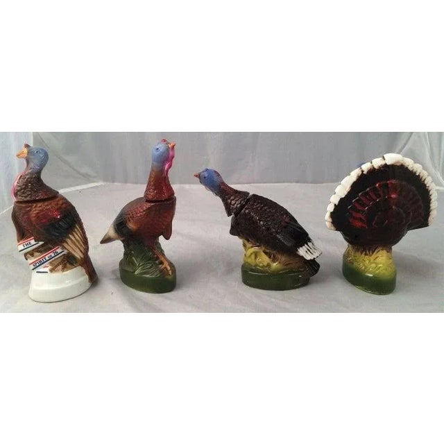 Ceramic Mini Mid 20th Century Wild Turkey Decanters- Set of 8 For Sale - Image 7 of 11