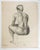 Vintage charcoal on paper male figural study by Geneva Flores Hart Fell (1906-2008) Texas, circa 1950s. Signed and dated...