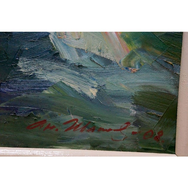 Oil Painting Peonies Shapovalov Anatoly Gavrilovich For Sale - Image 6 of 8