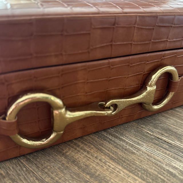 English Horsebit Crocco Box For Sale - Image 3 of 7