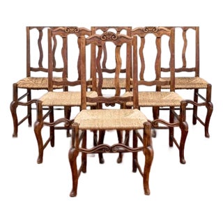Dining Chairs Louis XV Rococo Vintage French 1950 - Set of 6 For Sale