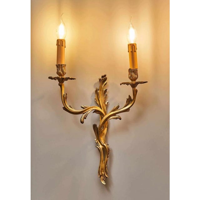 Louis XV 2-Armed Wall Lights, Set of 2 For Sale - Image 3 of 8