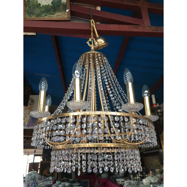 Crystal Chandelier, 1970s For Sale - Image 14 of 18