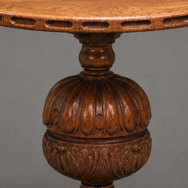 19th Century French Oak Carved Pillar Table For Sale - Image 4 of 4