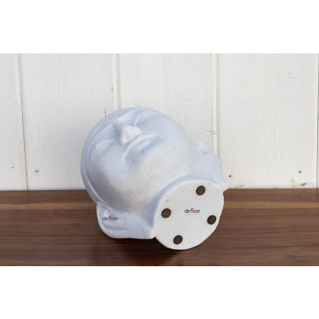 White Serene White Marble Buddha For Sale - Image 8 of 10