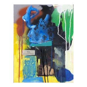 CL Auker Contemporary Abstract Painting "Wisdom" Mixed Media on Canvas