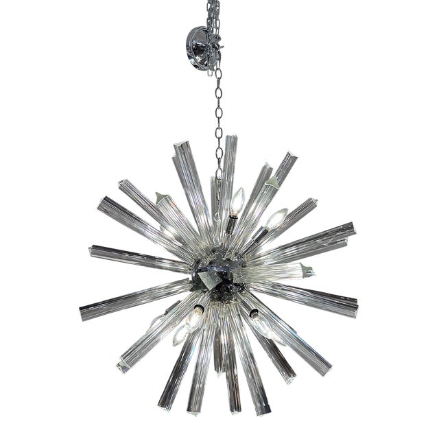 Sputnik Chandelier Triedre Crystal Rods For Sale