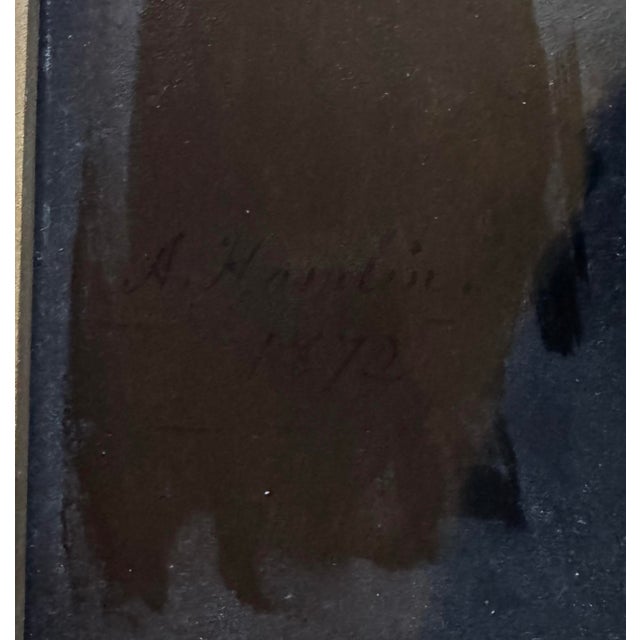 Late 19th Century Antique 19th C Oil Portrait Painting Signed Victorian Gilt Shadow Box Frame For Sale - Image 5 of 8