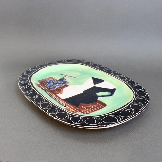 Decorative French Ceramic Platter by Jacques Pouchain for Poët-Laval, 1950s For Sale - Image 17 of 18