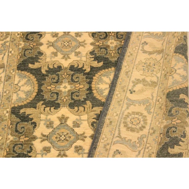Textile 1990s Boho Chic Kafkaz Gray/Ivory Hand-Knotted Rug - 4'3 X 6'1 For Sale - Image 7 of 8
