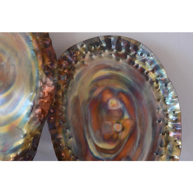 Curtis Jere Mid Century Abalone Shells Metal Wall Sculpture For Sale - Image 4 of 9