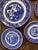 Mid 19th Century Collection of Six (6) Vintage Blue Willow Plates Chinoiserie Chic For Sale - Image 5 of 6