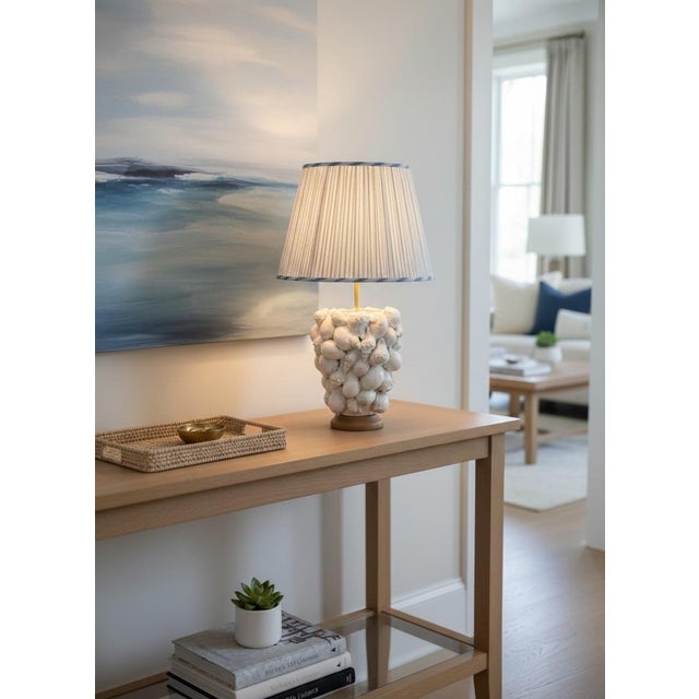Ceramic Italian Glazed Ceramic Seashell Table Lamp For Sale - Image 7 of 10