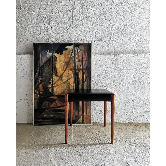 This stool dates back to the 1960s and was designed in Scandinavia in the minimalist style of the mid-century modern era....