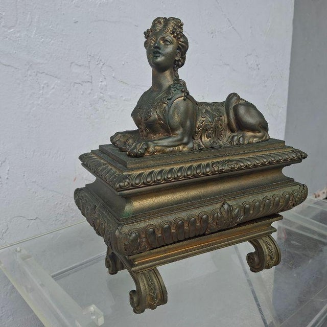 Important 17thc French Louis XIV Gilt Bronze Sphynx Sculpture and Stacked Associated Components - Jardiniere For Sale - Image 4 of 18
