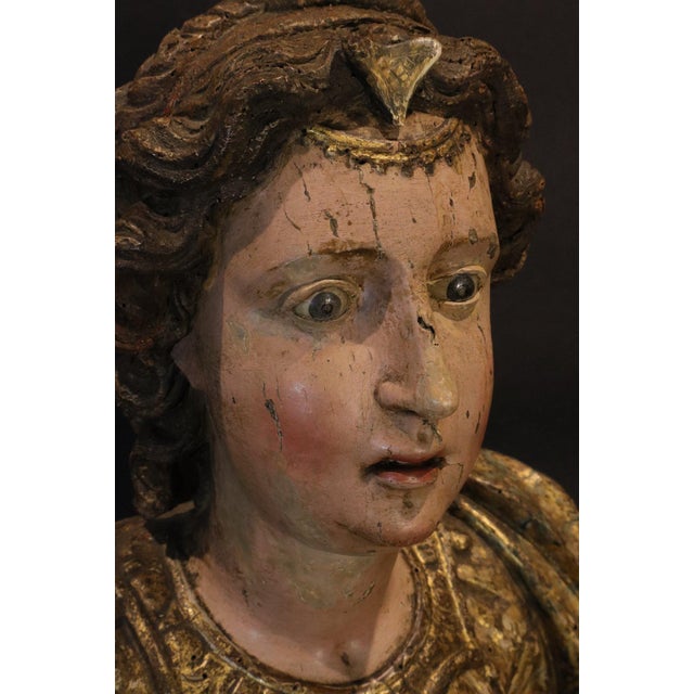 Aniello Stellato, Saint John and Saint Catherine, 17th Century, Wood, Set of 2 For Sale - Image 9 of 16