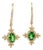 Tsavorite Garnet & Earth-Mined Diamond Earrings in 14k Gold | Leverback Closure-Set of 2 For Sale