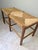 Wood Rustic Vintage Woven Rush Two-Seat Bench For Sale - Image 7 of 7