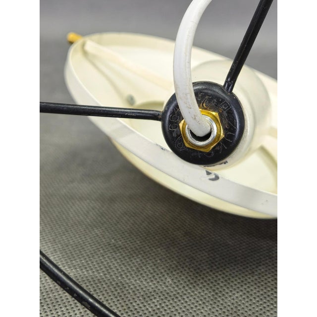 Czech Space Age Table Lamp in Brass and White Metal by Zukov, 1970s For Sale - Image 6 of 10