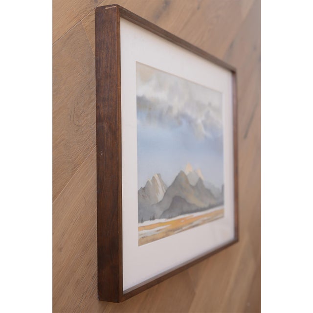 American Jack Garver Mountains Landscape Watercolor Painting For Sale - Image 3 of 10