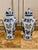 Chinoiserie 1990s Pair of Large Blue & White Chinoiserie Porcelain Ginger Jars With Lids For Sale - Image 3 of 5