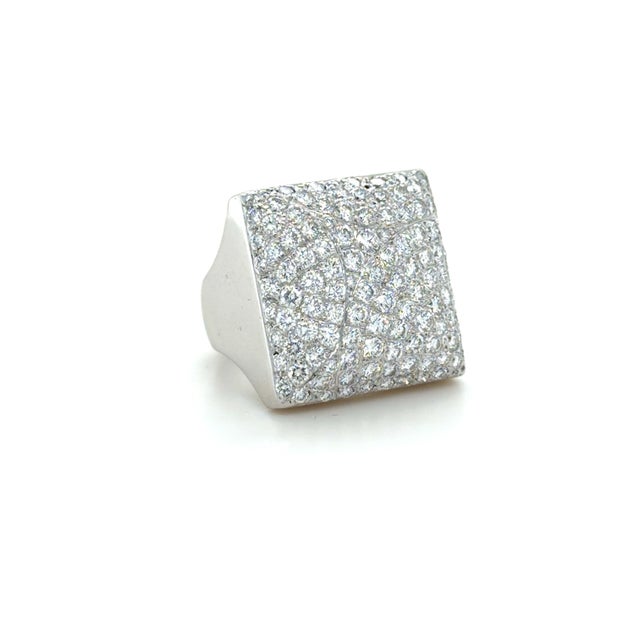 Elevate your collection with this exquisite Cartier Ring. Crafted in luminous 18K white gold, this ring features pave set...