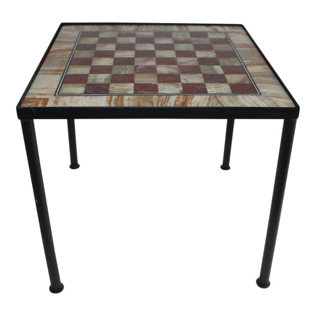 1940's Marble Gaming Table W/Custome Made Frame For Sale