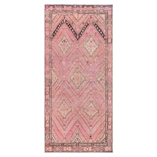 Vintage Samarkand Rug – Vibrant Pink Geometric Elegance, Doris Leslie Blau For Sale