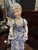 Blue Meissen Woman Figurine 11in Early Mark 1764 For Sale - Image 8 of 9