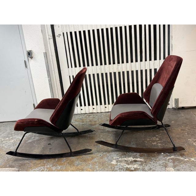 Scott Wilson for HBF Fulton Rocker Armchairs, Pair For Sale - Image 4 of 12