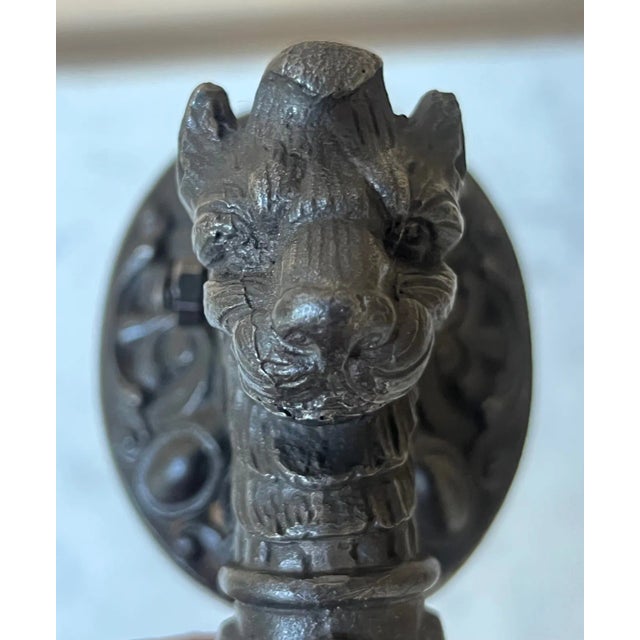 French 19th Century French Door Knocker With Dog For Sale - Image 3 of 13
