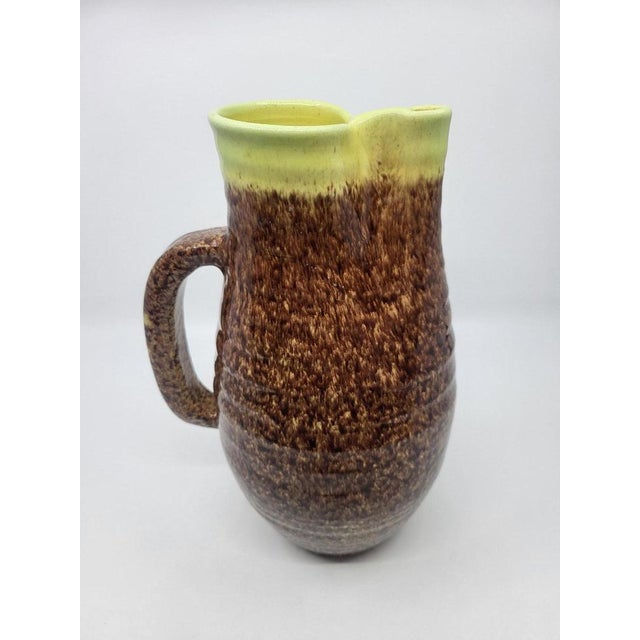 Ceramic Vintage Pitcher in Glazed Ceramic from Poterie d'Accolay, France, 1970s For Sale - Image 7 of 14