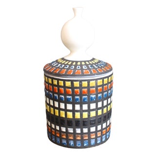 Vintage French Ceramic Potpourri Jar by Roger Capron for Jardins de Provence, 1970s For Sale