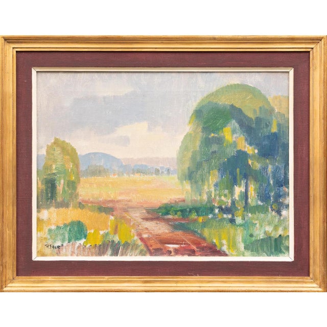 Original Swedish Oil on Canvas – “Landscape” by Ragnar Falk – Signed – Vintage & Framed – 63 × 50 cm (24.8" × 19.7") /...
