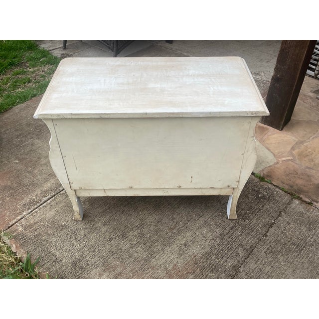 Antique White John Widdicomb French Provincial Louis XV Commode For Sale - Image 8 of 9