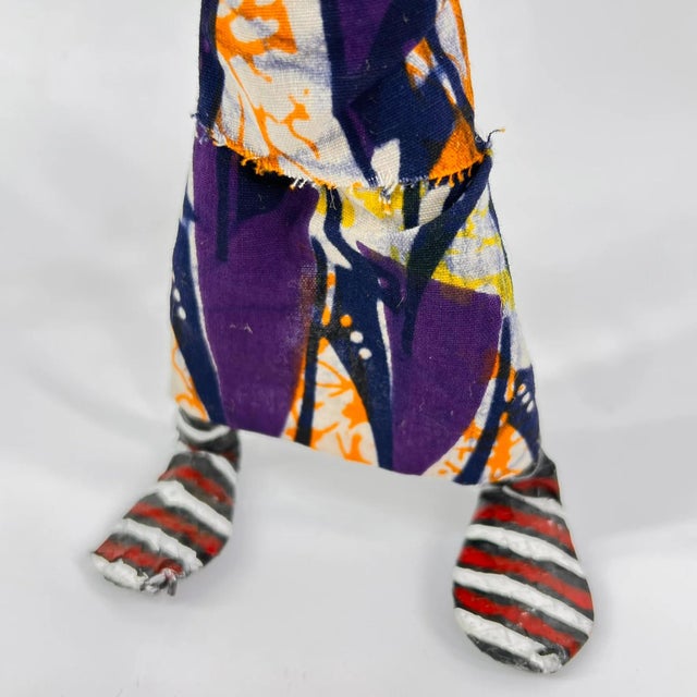 African Early 20th Century Makishi Painted African Doll For Sale - Image 3 of 9