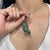 Gemstone Vintage Inspired Floral Leaf Brooch Pendant With Emeralds & Diamonds For Sale - Image 7 of 13