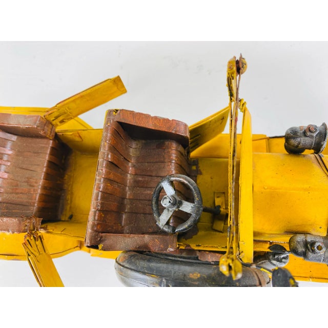 Mid Century Vintage Handmade Antique Automobile Model. For Sale - Image 4 of 10