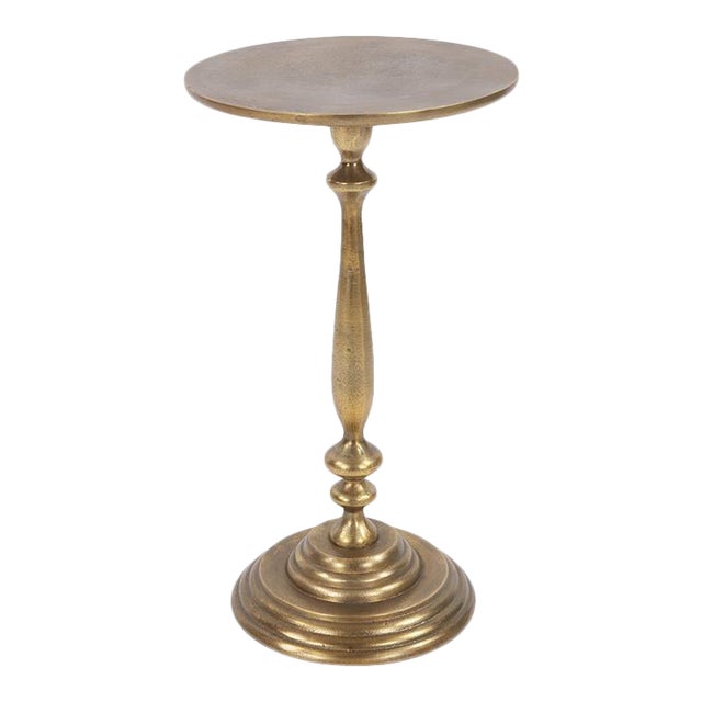 Candlestick Brass Martini Table from Kenneth Ludwig Chicago For Sale
