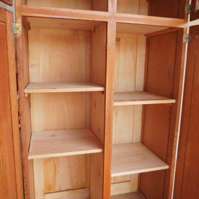 Wood Oak and Steel Cabinet For Sale - Image 7 of 18