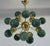 Metal Brass and Murano Glass Sputnik Chandelier in Sage Green, 2000s For Sale - Image 7 of 12