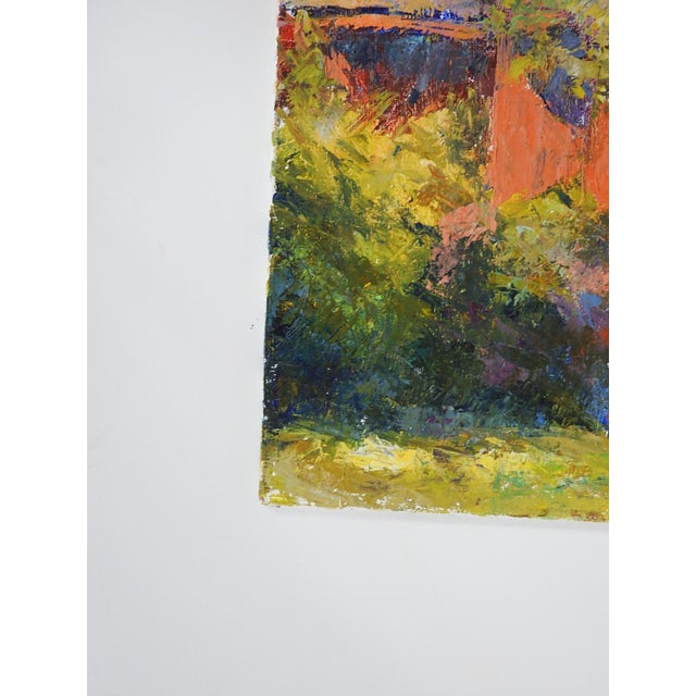 English Late 20th Century Plein Air Impressionist Cottage Painting For Sale - Image 3 of 7