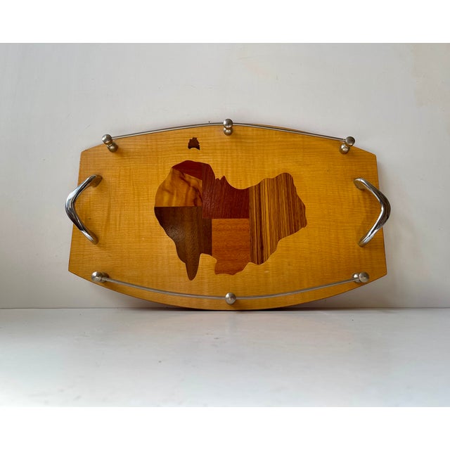 Wood Vintage Australian Intarsia Serving Tray by Australian Mulga, 1970s For Sale - Image 7 of 9