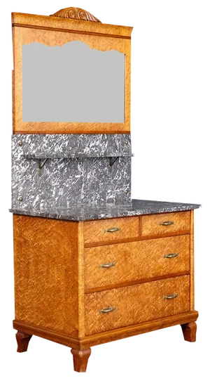 Vintage Brown Mirror Dresser